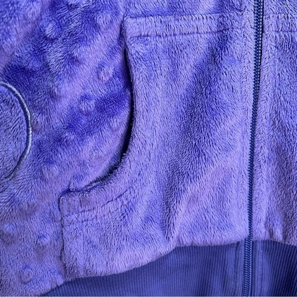 Triple Flip Purple Bubble Dot Fleece Zip up Sweater Size 10 - Picture 5 of 12